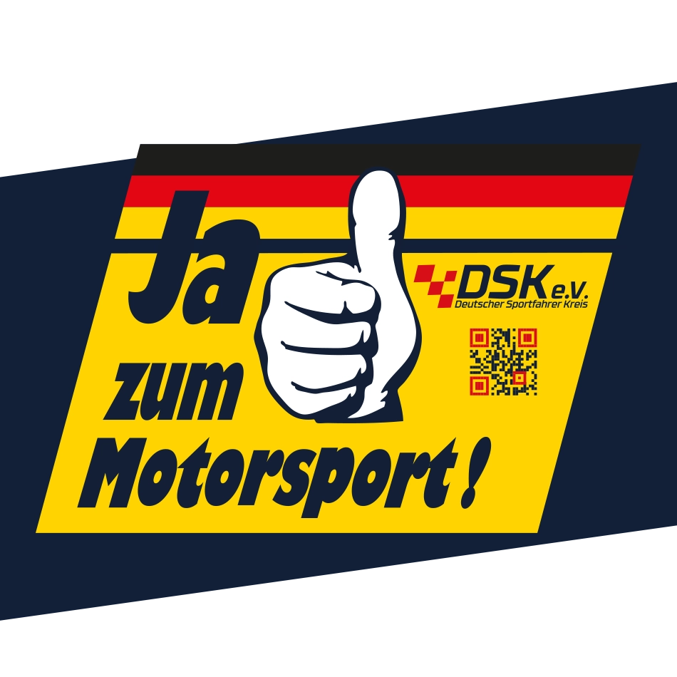 Aufkleber "Ja zum Motorsport"