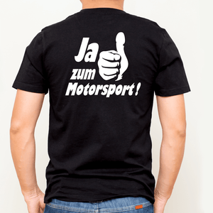 T-Shirt - Schwarz „Ja zum Motorsport“